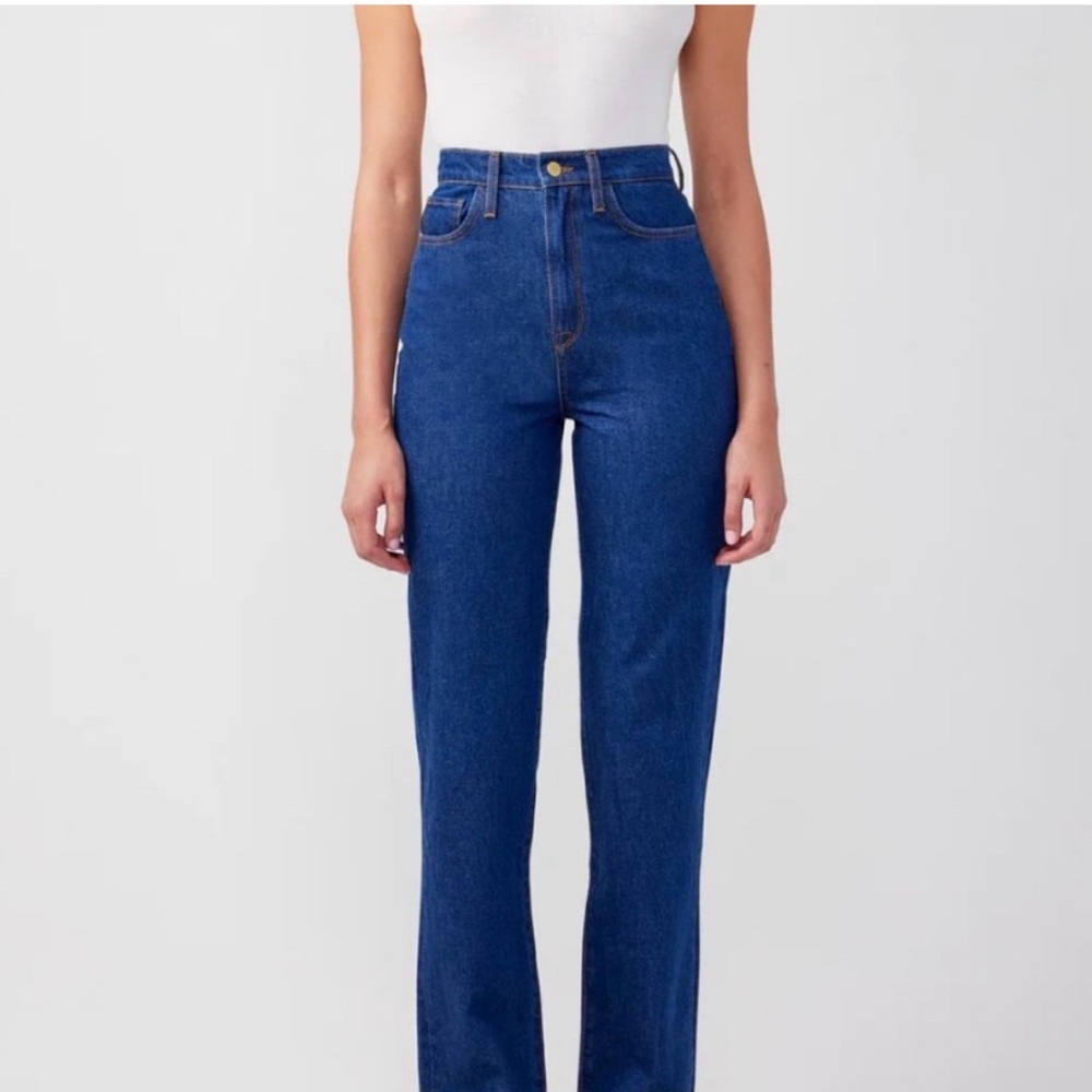 Triarchy High Rise Jeans - Dark Indigo - Organic Cotton - Size 32